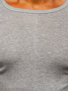 Мъжка тениска без принт сива Bolf NB003