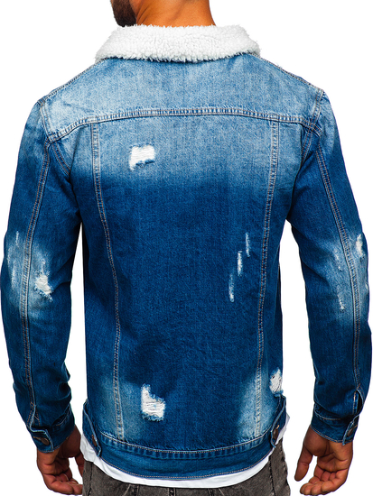 Тъмносиньо дънково мъжко яке тип trucker Bolf MJ502B