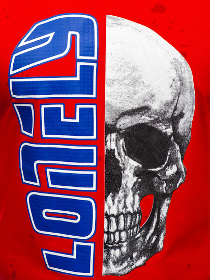 Тъмносиня мъжка тениска с принт Bolf Y70012