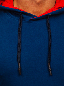 Мъжки суитшърт с качулка индиго Bolf 145369