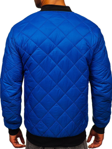 Синьо преходно мъжко капитонирано яке тип бомбър Bolf MY-01A
