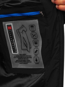 Черно мъжко зимно яке Bolf 9978