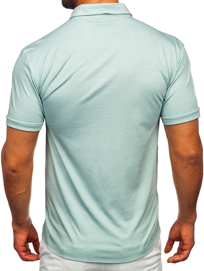 Мъжка ментова риза с къс ръкав Bolf 2005