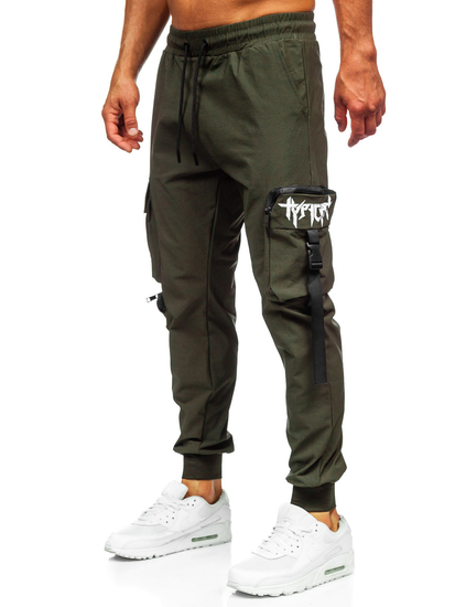 Зелен карго панталон мъжки джогинг анцуг Bolf K15