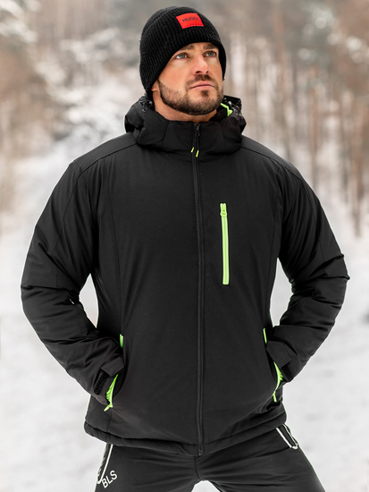 Черно мъжко зимно спортно яке Bolf HH011
