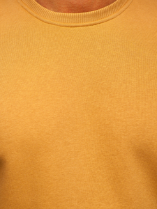 Кафяв плътен мъжки суитшърт без качулка Bolf 2001