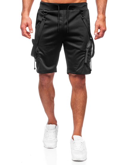 Черни  мъжки къси спортни карго панталони Bolf HS7179
