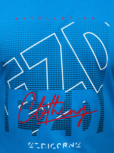 Небесносиня мъжка памучна тениска Bolf 14748