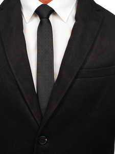 Мъжко зимно палто черно Bolf 1047