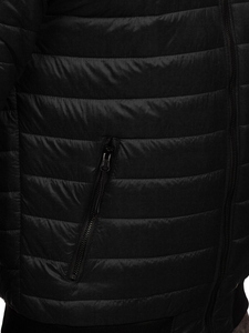 Черно преходно мъжко капитонирано яке бомбър Bolf MY-02A