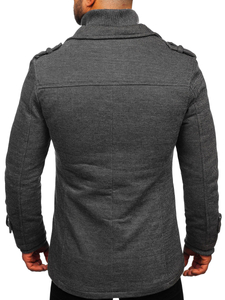 Сиво мъжко зимно палто Bolf 88802