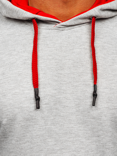 Мъжки суитшърт с качулка сив Bolf 145369