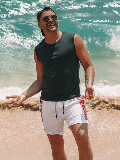 Тениска tank top без принта тъмносиня Bolf 99001