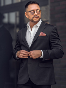 Черно мъжко ежедневно сако Bolf 24401