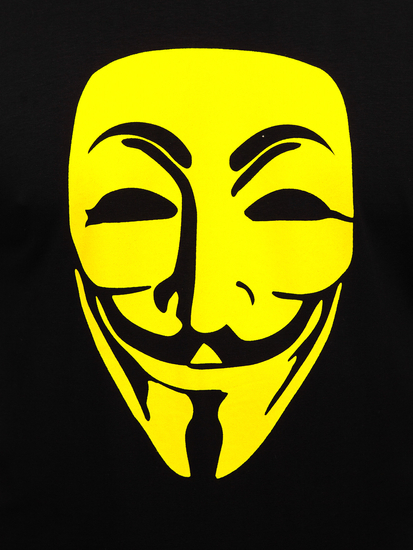 Черна мъжка тениска с принт Bolf 192367