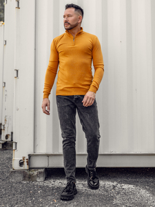 Камел с вдигната яка мъжки пуловер Bolf YY08