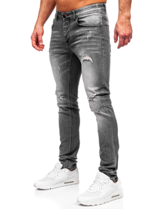 Черен мъжки дънков панталон slim fit Bolf MP0054N