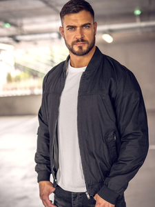 Черен двустранен преходен мъжки бомбър Bolf 84M3005A