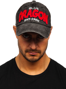 Черна шапка с козирка Bolf CZ62