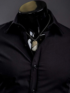 Черенa елегантна мъжка риза с дълъг ръкав Bolf 1703A