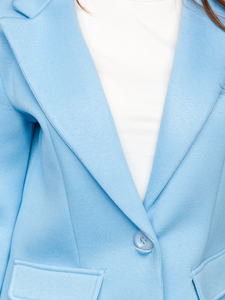 Небесносиньо късо дамско палто Bolf 20672