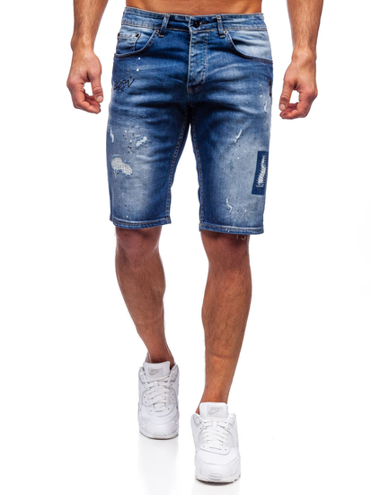 Тъмносини мъжки дънкови шорти Bolf R3007