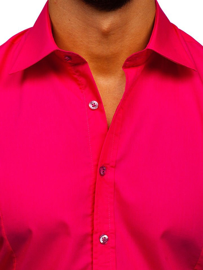 Коралoва елегантна мъжка риза с дълъг ръкав Bolf 1703