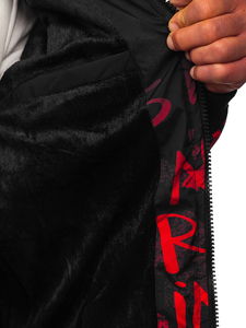 Червено капитонирано мъжко зимно яке Bolf 27M8102