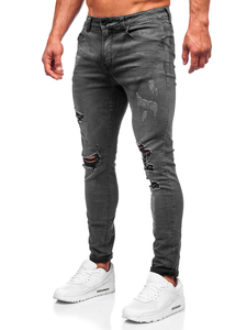 Черни мъжки дънки slim fit Bolf KS2081