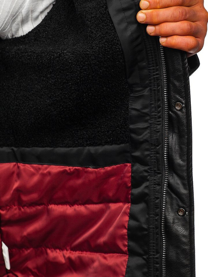 Мъжко зимно яке черно Bolf 1080