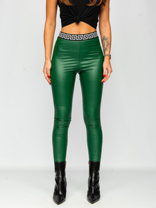 Зелен дамски клин от имитация на кожа Bolf MY16572