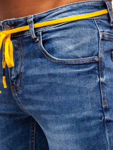 Тъмносини мъжки дънки skinny fit Bolf KX565