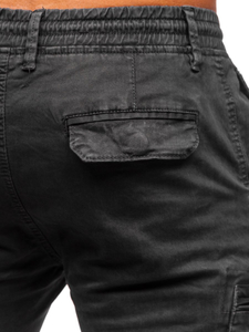 Графитни мъжки джогъри с карго джобове Bolf 8983