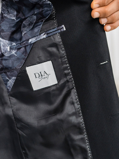 Ежедневен черен мъжки костюм Bolf 01