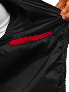 Мъжко преходно яке бомбър бордо Bolf 5M708