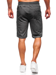 Къси мъжки спортни панталони в черно и оранжево Bolf Q3884