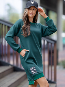 Дамска спортна рокля бутилкова Bolf 524