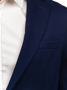 Тъмносиньо мъжко ежедневно яке Bolf 24401