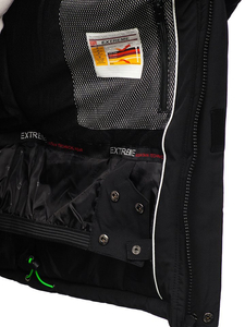 Мъжко зимно яке скиорско черно-зелено Bolf 1910