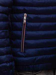 Тъмносиньо капитонирано преходно мъжко спортно яке Bolf 6574