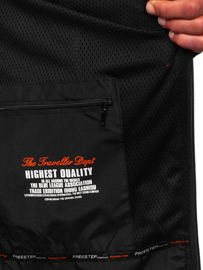 Черно-червено мъжко яке softshell Bolf WX086A