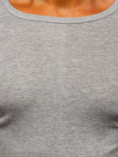 Мъжка тениска без принт сива Bolf NB003