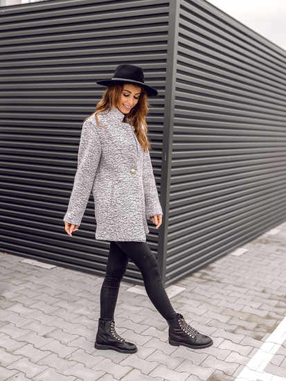 Дамско палто бяло Bolf 6011-1