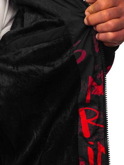 Червено капитонирано мъжко зимно яке Bolf 27M8102