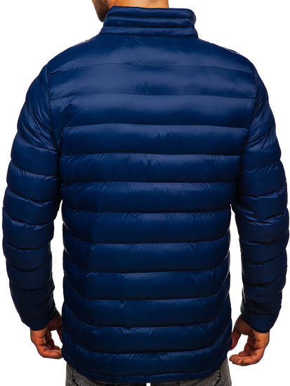 Мъжко зимно спортно капитонирано яке черно Bolf 1111