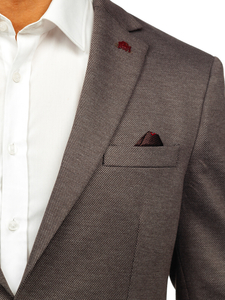 Тъмнокафяво елегантно мъжко яке Bolf 024