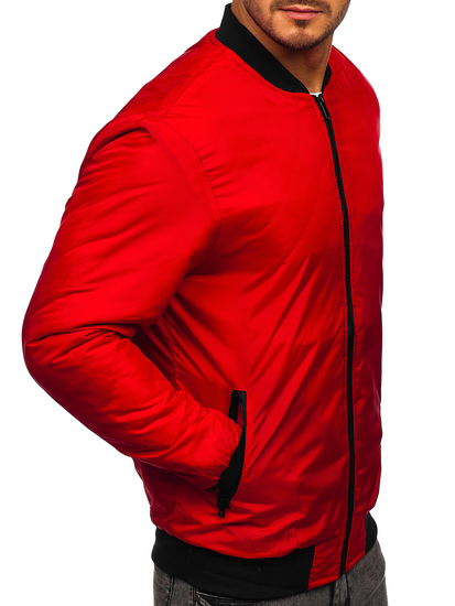 Мъжко преходно яке типа бомбър червено Bolf AK95