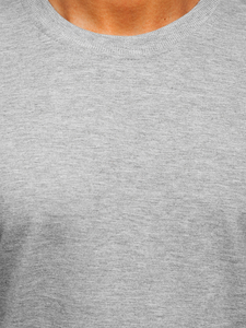 Сив мъжки суитшърт без качулка Bolf B10001