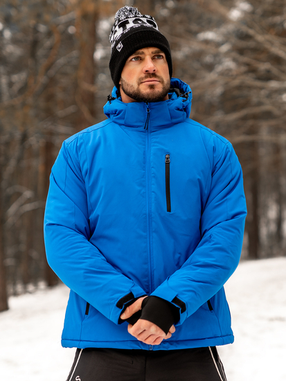 Синьо мъжко зимно спортно яке Bolf HH011
