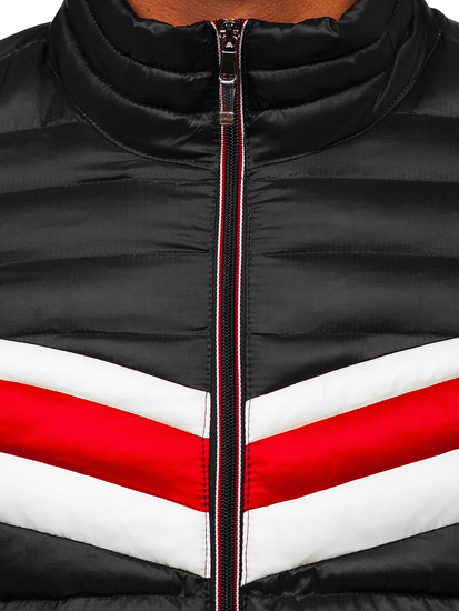 Черно капитонирано преходно мъжко спортно яке Bolf 6574